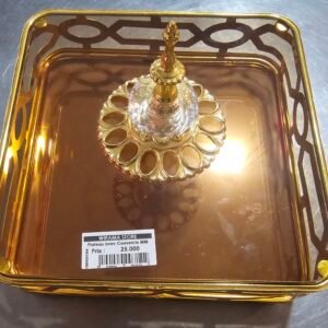 طبق بغطاء زجاجي حجم متوسط