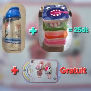 صندوق لمجة + قارورة ماء + هدية