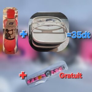 صندوق لمجة + قارورة ماء + هدية